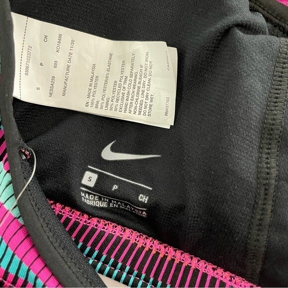 NWT Nike Texture Stripe Layered Tankini Top & Essential Full Bikini Bottom Small - Picture 9 of 16